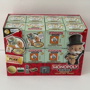 Monopoly Game Surprise Series 1 Collectible Tokens Display (16 Boxes/80 Tokens)